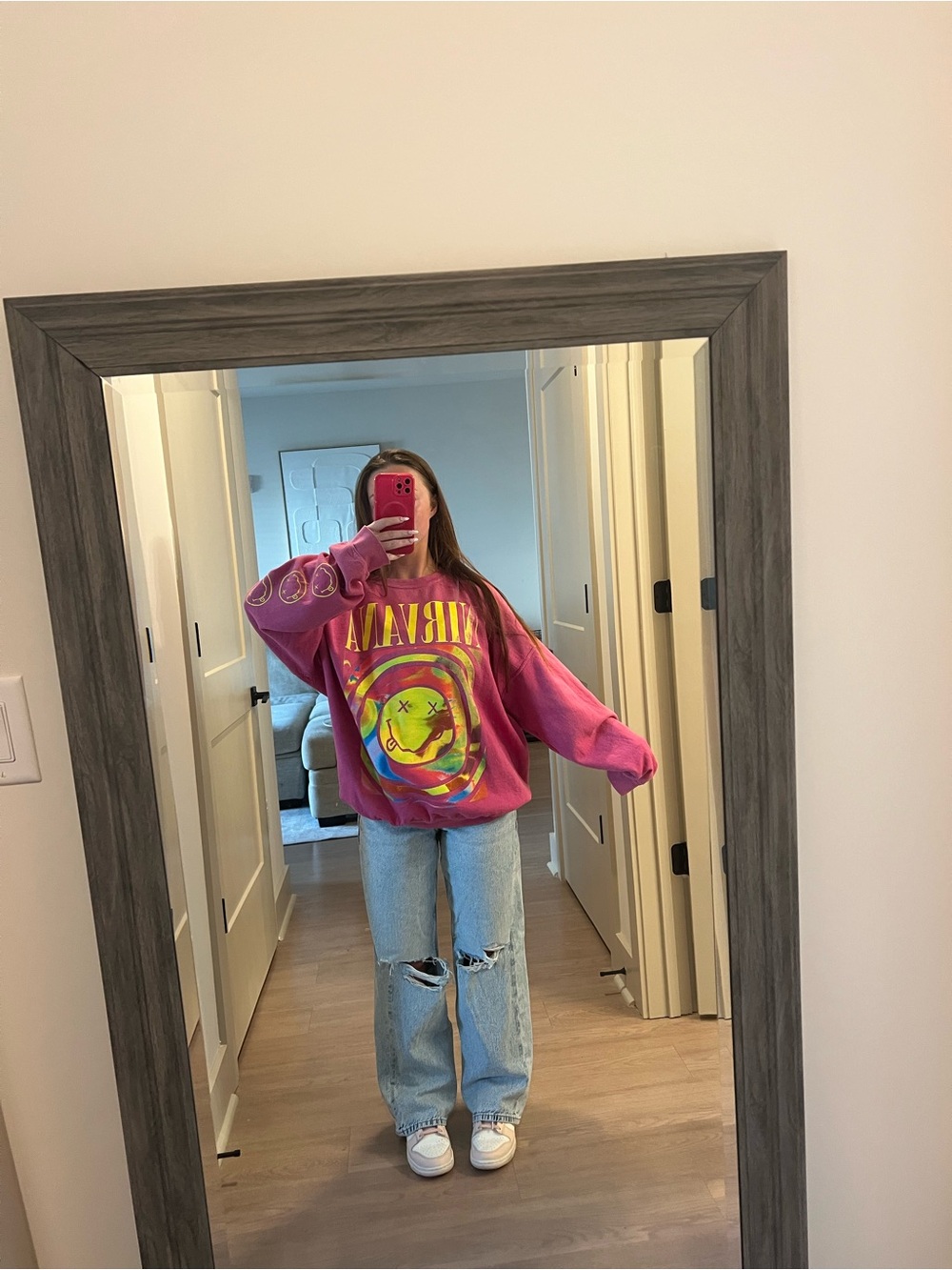 Nirvana Pink Graphic Sweatshirt